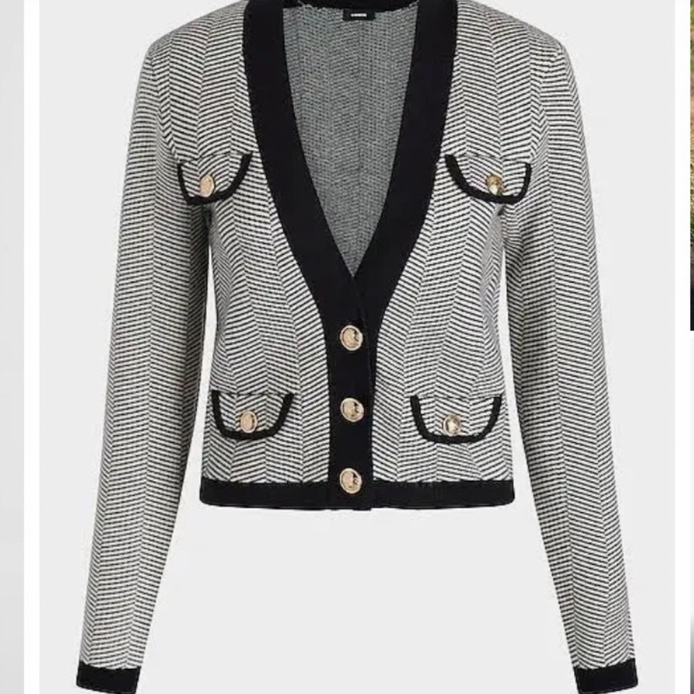 Express stripped sweater jacket; size XS;NWOT